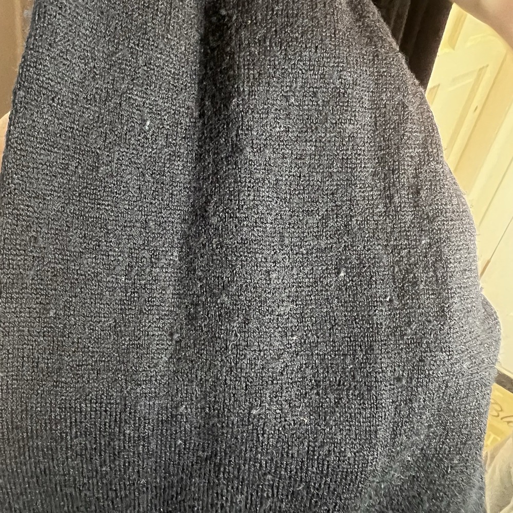 Saks Fifth Avenue Sweater Mens XL Black Virgin Wool Pullover Sweater - Picture 5 of 5